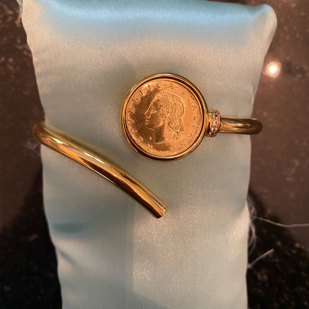 Bellezza Coin And Diamond Bracelet